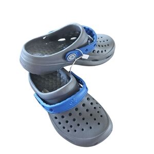 Joybees Size 8 / 9 Kids Gray and Blue New Clogs Water Shoes‎